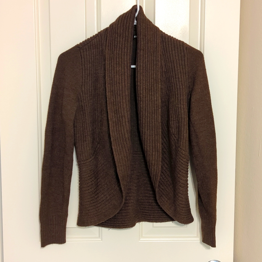 Brown Shawl Cardigan